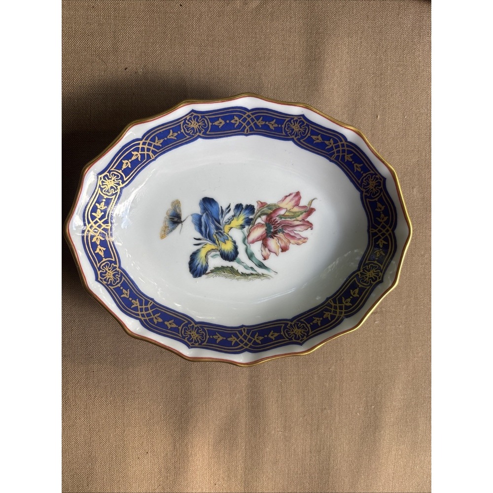 Mottahedeh The Merian Service Porcelain Oval Jewelry Trinket Dish Portugal